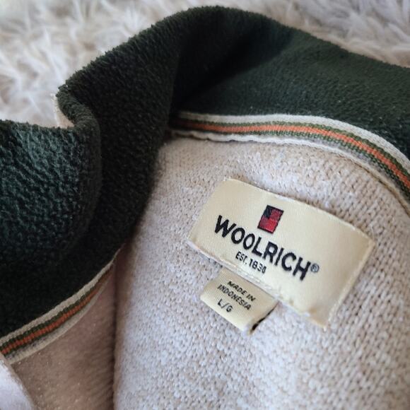 Woolrich Quater Zip Men's Pullover Sweater Size L - Picture 9 of 9